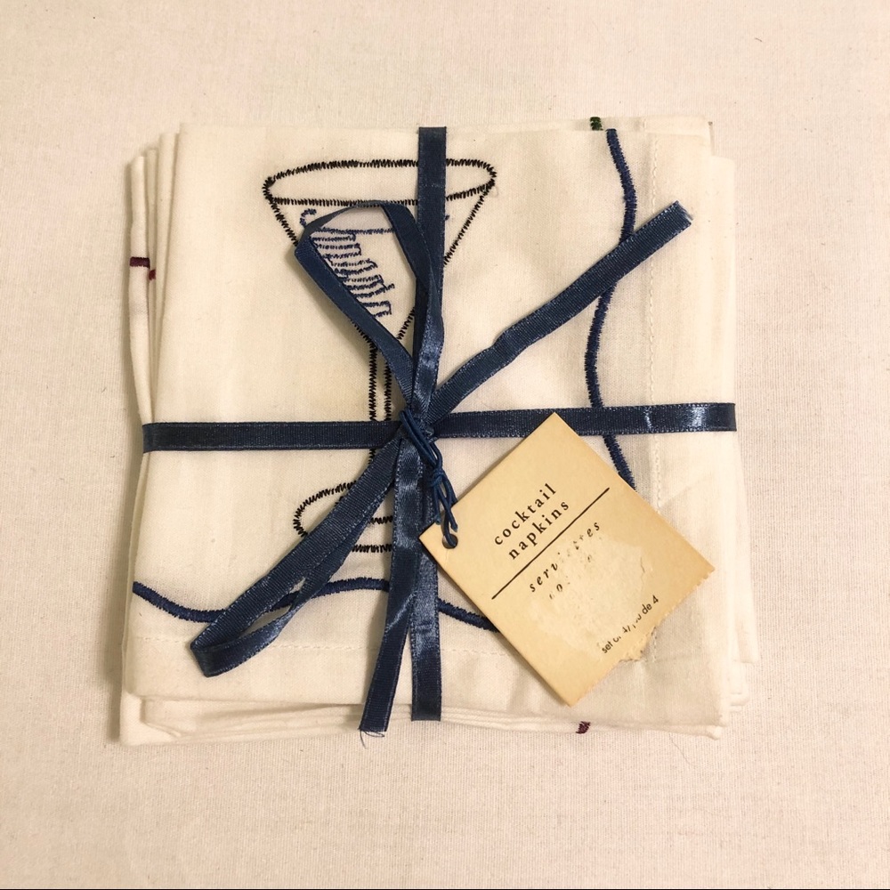 NWT Pier 1 Imports Cocktail Napkins - Set of 4